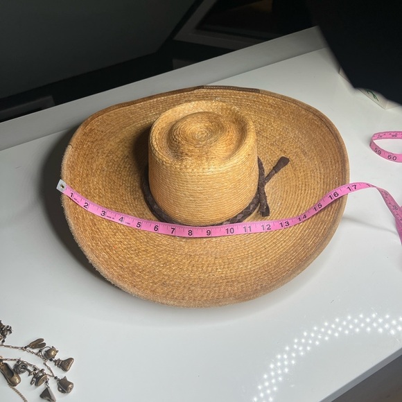 LA GUADALUPANA Tight Weave Braided Suede Strap Mexican Sombrero Wide Brim Hat main image 11